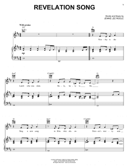 page one of Revelation Song (Piano, Vocal & Guitar Chords (Right-Hand Melody))