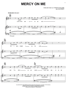 page one of Mercy On Me (Piano, Vocal & Guitar Chords (Right-Hand Melody))