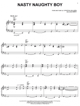 page one of Nasty Naughty Boy (Piano, Vocal & Guitar Chords (Right-Hand Melody))