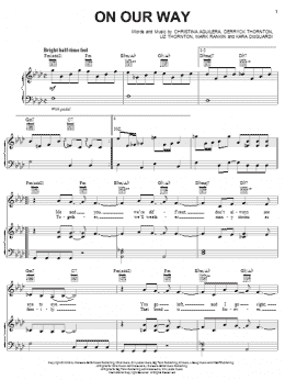 page one of On Our Way (Piano, Vocal & Guitar Chords (Right-Hand Melody))