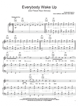 page one of Everybody Wake Up (Our Finest Hour Arrives) (Piano, Vocal & Guitar Chords (Right-Hand Melody))