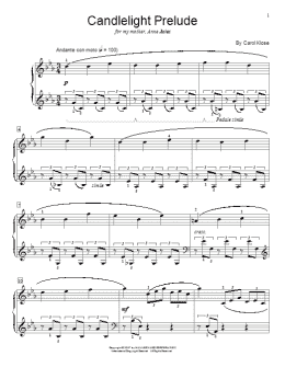 page one of Candlelight Prelude (Educational Piano)