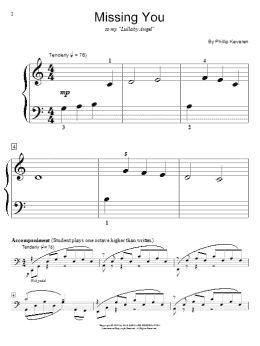 page one of Missing You (Educational Piano)