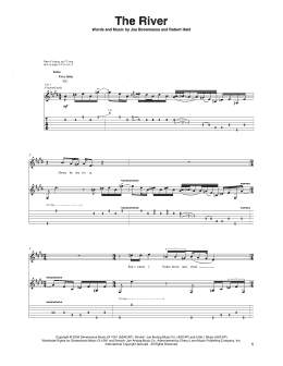 page one of The River (Guitar Tab)