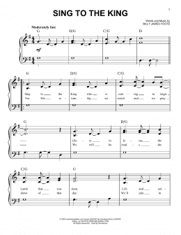 page one of Sing To The King (Easy Piano)