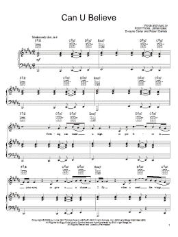 page one of Can U Believe (Piano, Vocal & Guitar Chords (Right-Hand Melody))
