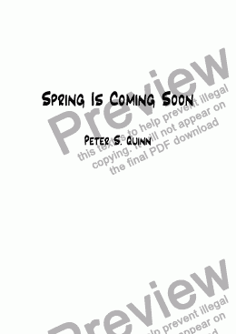 page one of Spring Is Coming Soon