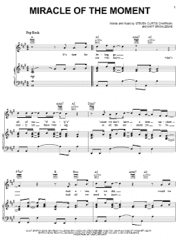 page one of Miracle Of The Moment (Piano, Vocal & Guitar Chords (Right-Hand Melody))