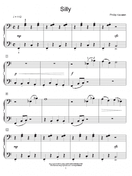 page one of Silly (Piano Solo)