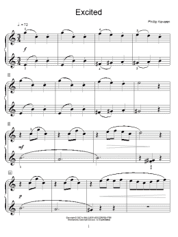 page one of Excited (Piano Solo)