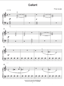 page one of Gallant (Piano Solo)