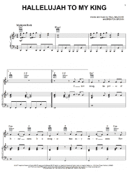 page one of Hallelujah To My King (Piano, Vocal & Guitar Chords (Right-Hand Melody))