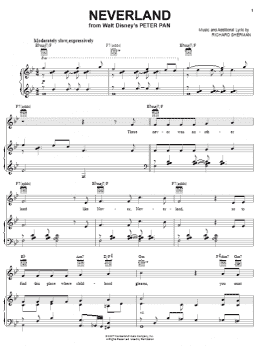 page one of Neverland (Piano, Vocal & Guitar Chords (Right-Hand Melody))