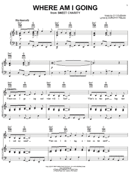 page one of Where Am I Going (Piano, Vocal & Guitar Chords (Right-Hand Melody))