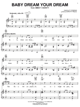 page one of Baby Dream Your Dream (Piano, Vocal & Guitar Chords (Right-Hand Melody))