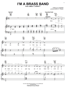 page one of I'm A Brass Band (Piano, Vocal & Guitar Chords (Right-Hand Melody))