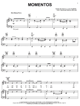 page one of Momentos (Piano, Vocal & Guitar Chords (Right-Hand Melody))