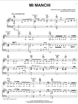 page one of Mi Manchi (Piano, Vocal & Guitar Chords (Right-Hand Melody))