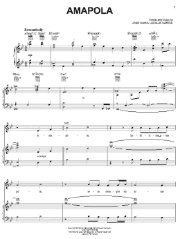 page one of Amapola (Pretty Little Poppy) (Piano, Vocal & Guitar Chords (Right-Hand Melody))