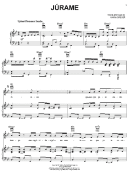 page one of Jurame (Piano, Vocal & Guitar Chords (Right-Hand Melody))