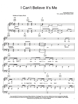 page one of I Can't Believe It's Me (Piano, Vocal & Guitar Chords (Right-Hand Melody))