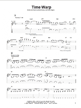 page one of Time Warp (Guitar Tab)