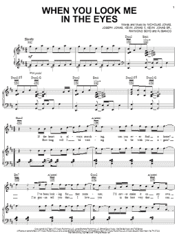 page one of When You Look Me In The Eyes (Piano, Vocal & Guitar Chords (Right-Hand Melody))