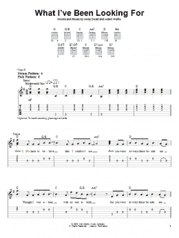 page one of What I've Been Looking For (Easy Guitar Tab)