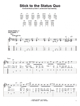 page one of Stick To The Status Quo (Easy Guitar Tab)