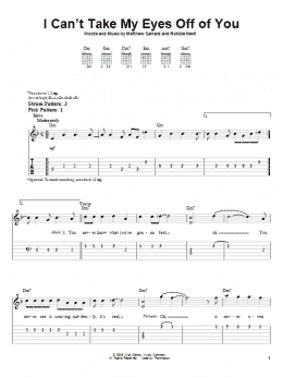 page one of I Can't Take My Eyes Off Of You (Easy Guitar Tab)