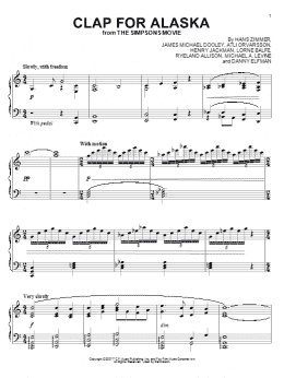 page one of Clap For Alaska (Piano Solo)