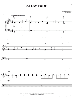 page one of Slow Fade (Easy Piano)