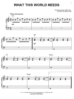 page one of What This World Needs (Easy Piano)