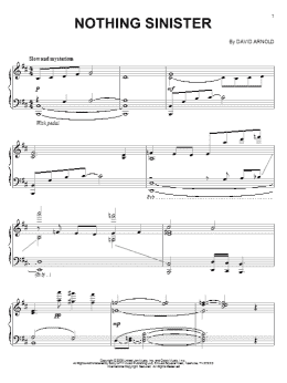 page one of Nothing Sinister (Piano Solo)