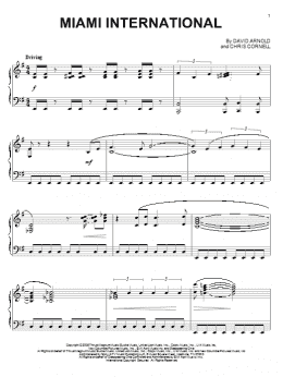 page one of Miami International (Piano Solo)