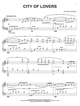 page one of City Of Lovers (Piano Solo)