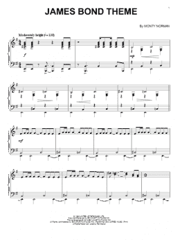 page one of James Bond Theme (Piano Solo)