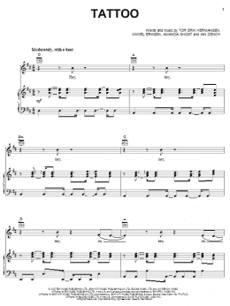 page one of Tattoo (Piano, Vocal & Guitar Chords (Right-Hand Melody))