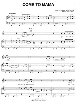 page one of Come To Mama (Piano, Vocal & Guitar Chords (Right-Hand Melody))