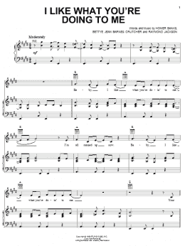 page one of I Like What You're Doing To Me (Piano, Vocal & Guitar Chords (Right-Hand Melody))