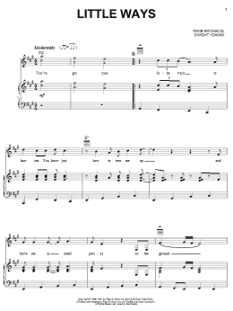 page one of Little Ways (Piano, Vocal & Guitar Chords (Right-Hand Melody))