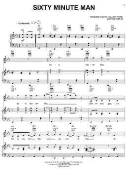 page one of Sixty Minute Man (Piano, Vocal & Guitar Chords (Right-Hand Melody))