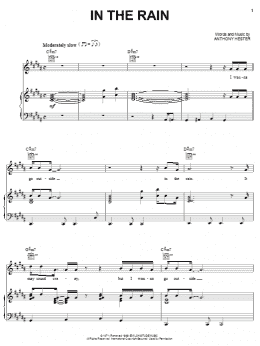 page one of In The Rain (Piano, Vocal & Guitar Chords (Right-Hand Melody))
