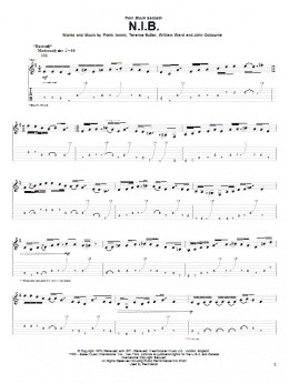 page one of N.I.B. (Guitar Tab)