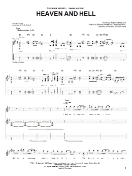 page one of Heaven And Hell (Guitar Tab)