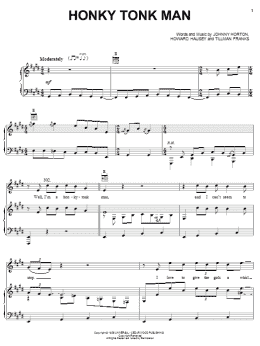 page one of Honky Tonk Man (Piano, Vocal & Guitar Chords (Right-Hand Melody))