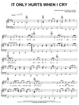 page one of It Only Hurts When I Cry (Piano, Vocal & Guitar Chords (Right-Hand Melody))