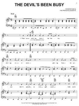 page one of The Devil's Been Busy (Piano, Vocal & Guitar Chords (Right-Hand Melody))