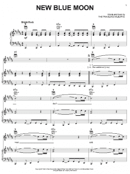 page one of New Blue Moon (Piano, Vocal & Guitar Chords (Right-Hand Melody))
