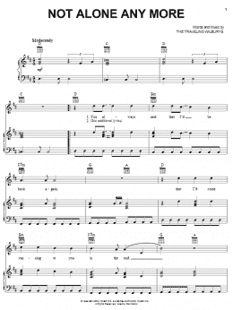 page one of Not Alone Any More (Piano, Vocal & Guitar Chords (Right-Hand Melody))